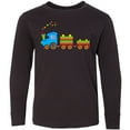 thumbnail image 3 of Inktastic Colorful Toy Train Long Sleeve Youth T-Shirt, 3 of 5