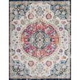thumbnail image 3 of Bliss Rugs Oriental Floral Area Rug, Medallion Indoor Rugs for Living Room, Dining Room, Bedroom | Cream/Pink, 5' x 8' (5'3''x7'3''), 3 of 9