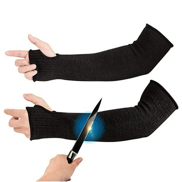 Protectores de brazo Manga resistente al calor cortada, Protector de brazo de seguridad antiabrasión resistente a quemaduras para jardín Cocina Granja 1 par