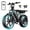 R004 Pro - 48V/25AH Black + Cycling Set, variant on Electric Bike for Adults, 20"x4.0 Fat Tire E-Mountain Bicycle, Peak 1500W Motor 48V 15Ah Removable Battery 7-Speed E-Bike UL2849