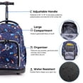 thumbnail image 5 of J World Boys and Girls Lollipop 16" Kids Rolling Backpack with Insulated Lunch Bag for School and Travel,Spaceship, 5 of 7