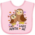 thumbnail image 3 of Inktastic My Auntie Loves Me- cute owl family Boys or Girls Baby Bib, 3 of 4
