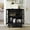 Black, variant on Minimalist White Buffet Cabinet with Glass Doors and Drawer, Modern Sideboard Storage Cabinet with Adjustable Shelves for Living Room Dining Room Kitchen Hallway Entryway, Black
