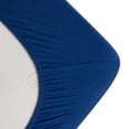 thumbnail image 4 of Sábana ajustable COSMOPLUS Twin Navy Microknit, elástica en 4 direcciones, 4 of 6
