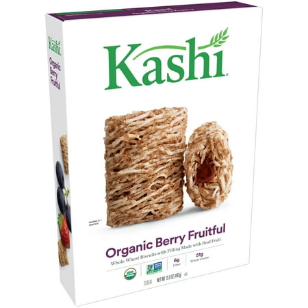Vintage Cereal - (2 Pack) Kashi Organic Biscuits Breakfast Cereal, Berry Fruitful, 15.6 Oz