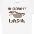 thumbnail image 4 of Inktastic My Godmother Loves Me Girls Sloth Girls Baby Bodysuit, 4 of 5