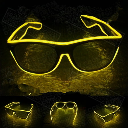 Flashing Light Glasses (LED Flashing EL Luminous Glasses Party Decorative Lighting Classic Gift Bright Prop Light Up Party Glasses Party)