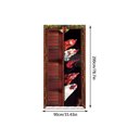 thumbnail image 3 of Ganfancp Cubrepuertas Navideño Decoración Cubrepuertas Navideño Decoración de Fiesta Cubrepuertas Tapiz Liquidación 1X Colgadores de Puerta, 4X Velcro, 3 of 7