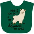 thumbnail image 3 of Inktastic Mimi's You Say Alpaca My Bags Boys or Girls Baby Bib, 3 of 4