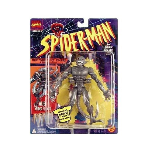 Alien Spider Slayer Twin Torso Spider Pincers & Snarling Jaw Action 1994 Spiderman The New