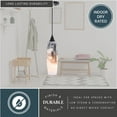 thumbnail image 5 of Milano Bronze Mini Pendant Ceiling Light Black and White Glass, 5 of 8