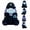 Black, variant on Among Space Crewmate Plush Toy, Funny Astronaut Stuffed Doll with Visor Helmet and Uniform Outfit, Soft Squishy Game Character Plushie, Cute Gift for Gamer Fans, Sofa Bed Pillow and Home Decor