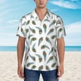 thumbnail image 4 of Lsque Colorful Grass pattern Hawaiian Shirt for Men, Unisex Summer Beach Casual Short Sleeve Button Down Shirts-Large, 4 of 9