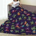 thumbnail image 6 of Honeii Mexican Frogs Print Fleece Blanket - Throw Blanket for Bed, Sofa, Couch, Camping, and Travel , Microplush Ultra Soft Warm Blanket-80"x60", 6 of 7