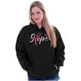 thumbnail image 3 of Hope Breast Cancer Awareness Ribbon Women Plus Size Graphic Pullover Hoodie Brisco Brands 3X, 3 of 4