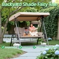 thumbnail image 4 of Outdoor Patio Swing Chair Canopy Replacement and Seat Cover Universal for Garden Backyard Balcony Waterproof Windproof Anti-UV Heavy Duty Rip Proof-Black, 4 of 9