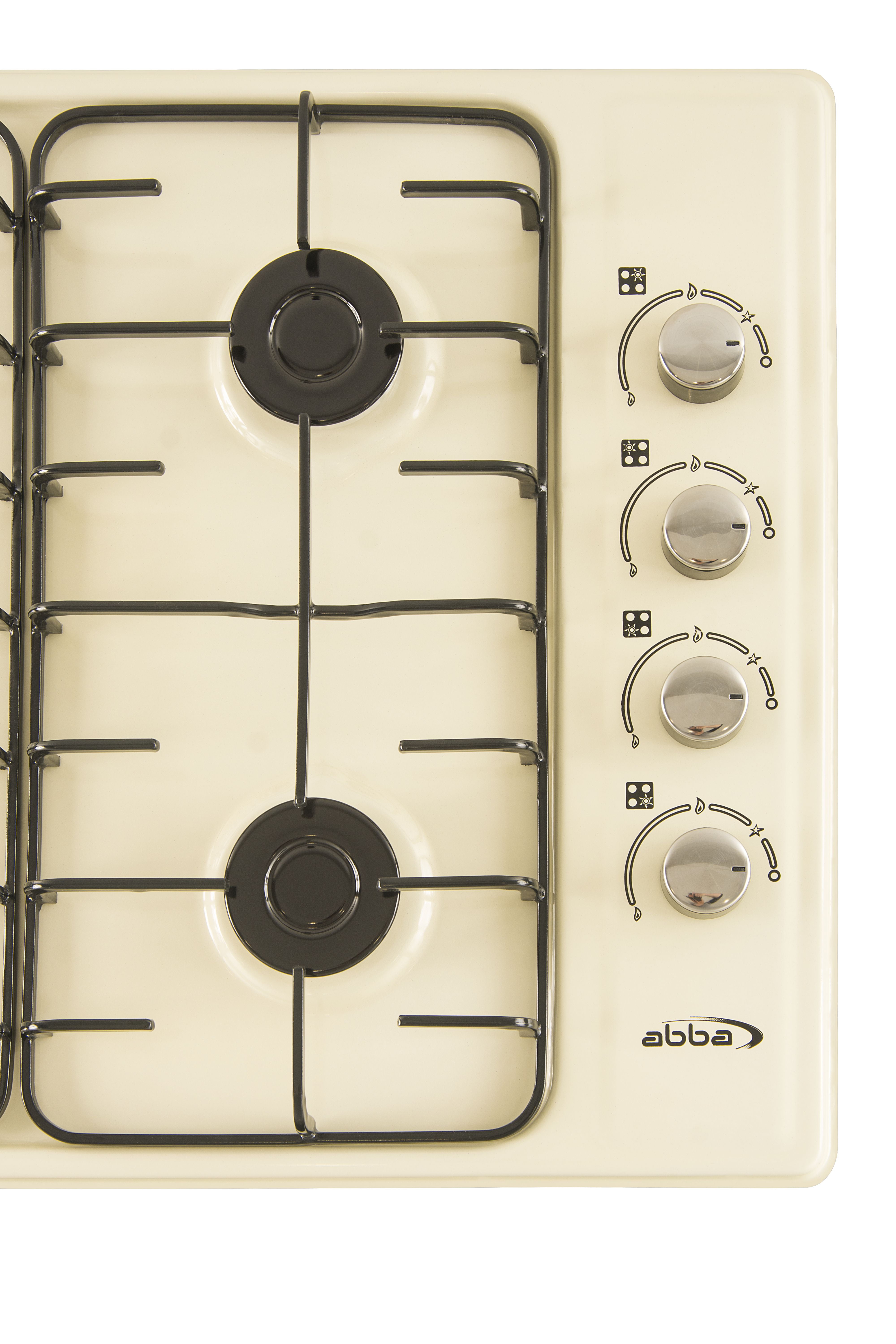 ABBA Retro Gas Cooktop 24-inch with 4 Burners - Cream Color