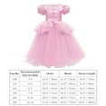 thumbnail image 3 of IBTOM CASTLE Girls Cinderella Princess Fancy Dress up Fairy Tale Halloween Carnival Cosplay Flower Ruffle Tulle Tutu Birthday Party Dress for Photo Shoot 6-7 Years Pink, 3 of 3