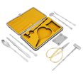 thumbnail image 4 of Stainless Steel Crab Crackers Forks Set Seafood Scissors Claw Craft Tools Home Travel, 4 of 7