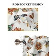 thumbnail image 6 of Spring Floral Bathroom Window Curtain, Summer Botanical Flowers Vintage Birds Light Filtering Coffee Kitchen Curtains, Bedroom Living Room Curtains 2 Panel 84"x63", 6 of 6