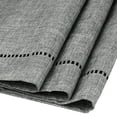 thumbnail image 3 of Unique Bargains Solid Color Table Runner Eyelet Hollow Out Table Flags Dark Grey 12"x71", 3 of 5