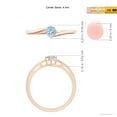 thumbnail image 3 of ANGARA Natural Classic Round Aquamarine Solitaire Bypass Ring in 14K Rose Gold for Women (Size-4mm) | March Birthstone, Birthday, Anniversary, Jewelry Gift for Women | Natural Aquamarine Ring, 3 of 7