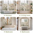 thumbnail image 6 of Botanical Tier Curtains, Retro Plant Wildflower Green Leaf Ferns Light Filtering Kitchen Curtains, 2Pcs Rod Pocket Half Window Treatments Panels for Sink Cafe Cabinet Basement 27.5x45 Inches, 6 of 9