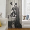 thumbnail image 6 of Bathroom Calf Sheer Curtains 45 Inches Long, Toilet Animals Vintage Light Filering Curtains, Breathable Simi Curtain Privacy Drapes for Kitchen Bathroom Lightweight Small Window Treatment, 6 of 9