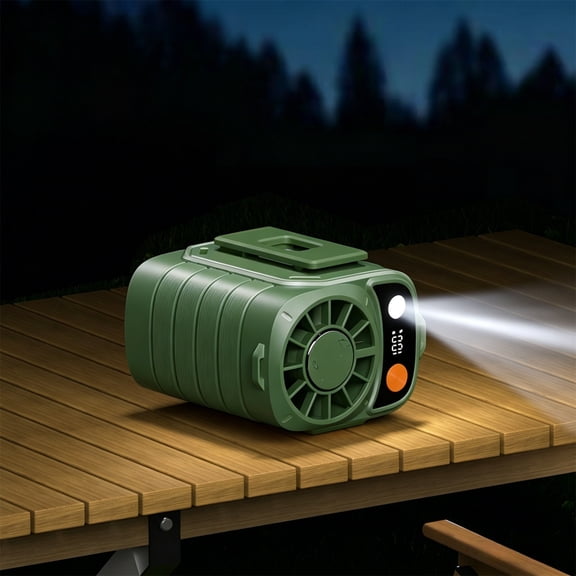 Ice Cooling Waist Fan Portable High Power Outdoor Fan, Strong Airflow Ice Cooling Technology Adjustable Wearable Fan, Hiking Camping Fishing Use for Outdoor Workers Travelers