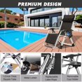 thumbnail image 5 of Lilypelle Zero Gravity Chair with Breathable Mat&Tray Outdoor Lounge Chair Reclining Folding Chaise for Patio Lawn Beach Pool, 5 of 12