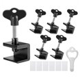 thumbnail image 1 of QualitChoice 6piece Durable Aluminum Door Lock - Universal And Multi-purpose Security Solution Window Lock Black 30*24.5*24mm 1Set, 1 of 6