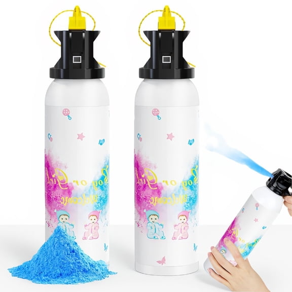 2 Pack Gender Reveal Fire Extinguisher Powder for Party Decorations