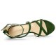 thumbnail image 4 of Sandalias con correa de tobillo y plataforma con cremallera y tacón de aguja Allegra K Verde 41, 4 of 7
