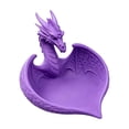 thumbnail image 2 of 3D Printed Dragon Trinket Dish, Fantasy Jewellery Tray, Desk Organiser | Small Key Tray and Ring Holder, Fantasy Desktop Ornament for Coins and Accessories(Purple), 2 of 6