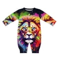 thumbnail image 1 of Romper AuHomeA Painting Lion para bebés recién nacidos de 6 a 9 m, unisex, algodón, 1 of 7