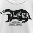 thumbnail image 2 of Girl's Harry Potter Hufflepuff Dedication Patience Loyalty Graphic Tee White Small, 2 of 4