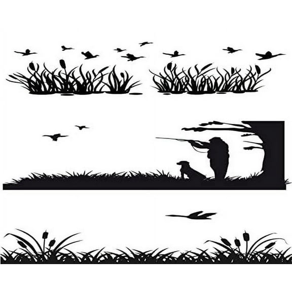 Whimsical Practicality's Duck Hunter Print Birthday Border Cake Side Strips 3 Strips 2.5x10 inchs on size