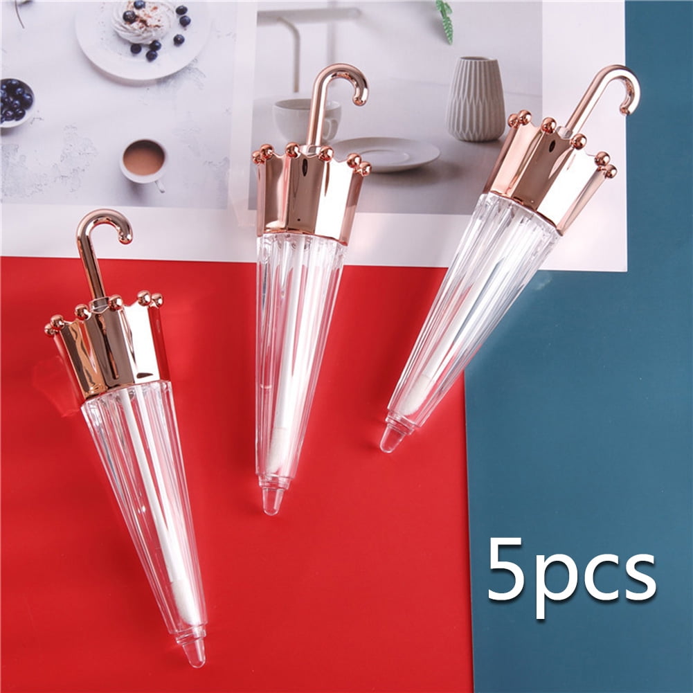 Download 5pcs 5.5ML Umbrella Shaped Transparent Liquid Lipstick Lip Gloss Containers Lip Balm Lip Glaze ...
