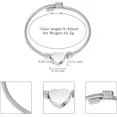 thumbnail image 3 of Cremation Bracelet for Ashes Memorial Jewelry Stainless Steel Heart Shape Urn Pendant Chain Ashes Holder Funeral Keepsake, 3 of 7