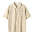 thumbnail image 1 of pstuiky camisetas de hombre, Camiseta informal de verano para hombre, de color liso, de manga corta y solapa camisas casuales para hombre xl, 1 of 8