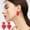 #210-Red, variant on 1 Pc Titanium Steel Oil-Drip Heart Earring - Valentine's Day Themed, Romantic Gift Accessory for Lovers