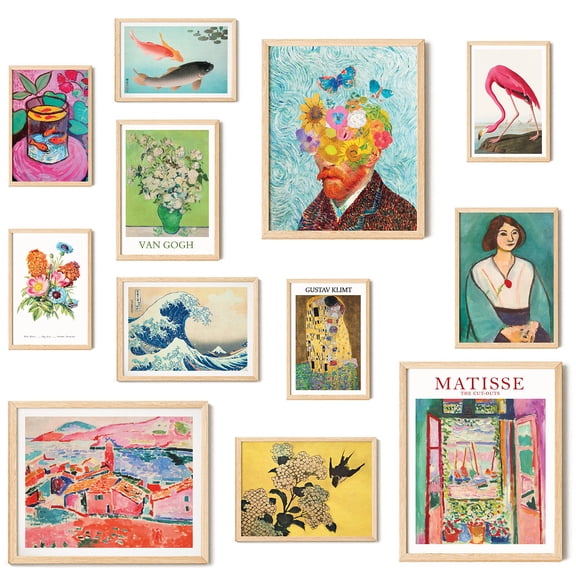 97 Decor Eclectic 8x10 Colorful Gallery Poster Set, 12 Pieces