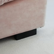 Magic Home 89 Cloud Sofa,Modern Velvet Couch,3-Seat Sofa for Living Room,Apartment and Small Space,Pink