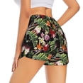 thumbnail image 3 of Goofa Watercolor Tropical Flowers Printed Women 2 in 1 Running Shorts,Quick Dry Athletic Workout Shorts,High Waisted Athletic Shorts with Liner Pockets-Medium, 3 of 9