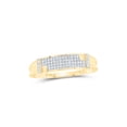 thumbnail image 3 of 10kt Yellow Gold His Hers Round Diamond Square Matching Wedding Set 1/2 Cttw, 3 of 5