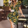 thumbnail image 3 of Rateoe Sunflowers Pattern Women’s Short Sleeve Dress – Casual Elegant Summer A-Line Dress for Everyday Wear, 3 of 6