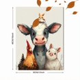 thumbnail image 3 of Cute Farm Animal Friends Canvas Print, Wall Art for Living Room Bedroom Kids Room Farmhouse Office Nursery, 3 of 8