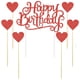 thumbnail image 1 of Set de toppers para pastel Palasasa Happy Birthday con brillo dorado, 1 of 1
