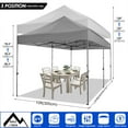 thumbnail image 5 of COBIZI 10x20 Heavy Duty Pop up Canopy Tent with 6 sidewalls Easy Up Commercial Outdoor Wedding Party Tents for Parties All Season Wind & Waterproof Gazebo Roller Bag,Gray, 5 of 7