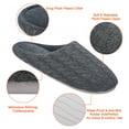thumbnail image 6 of DODOING Men's Rubber-Sole Slippers House Shoes Comfort Slip On Indoor Outdoor, Grey, 6 of 8